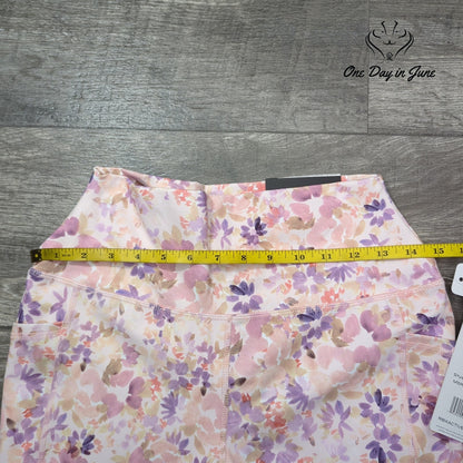 RBX Performance Delicate Ditsy Ankle Length High Waisted Yoga Pants Size M