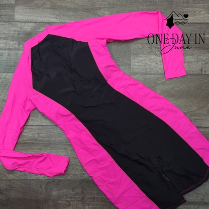 Adisputent Long Sleeve Rashguard One Piece Swimsuit Size M