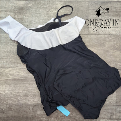 Yonique One Shoulder Tankini Swimsuit Size L