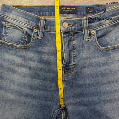 Lucky Brand Mid Rise Skinny Jeans Blue Denim NWT Size 8