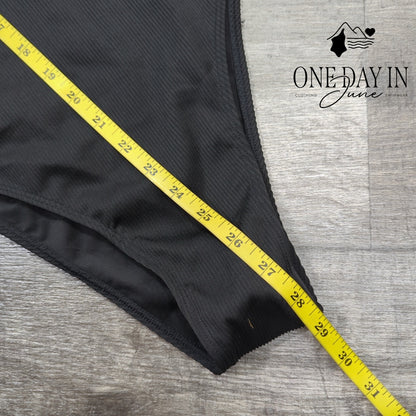 Aleumdr Ribbed One Piece Swimsuit Size L