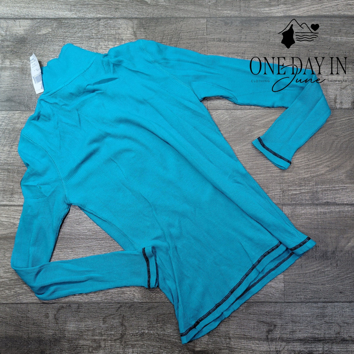 Ralph Lauren Half Zip Waffle Knit Pullover Turquoise Blue NWT Size S