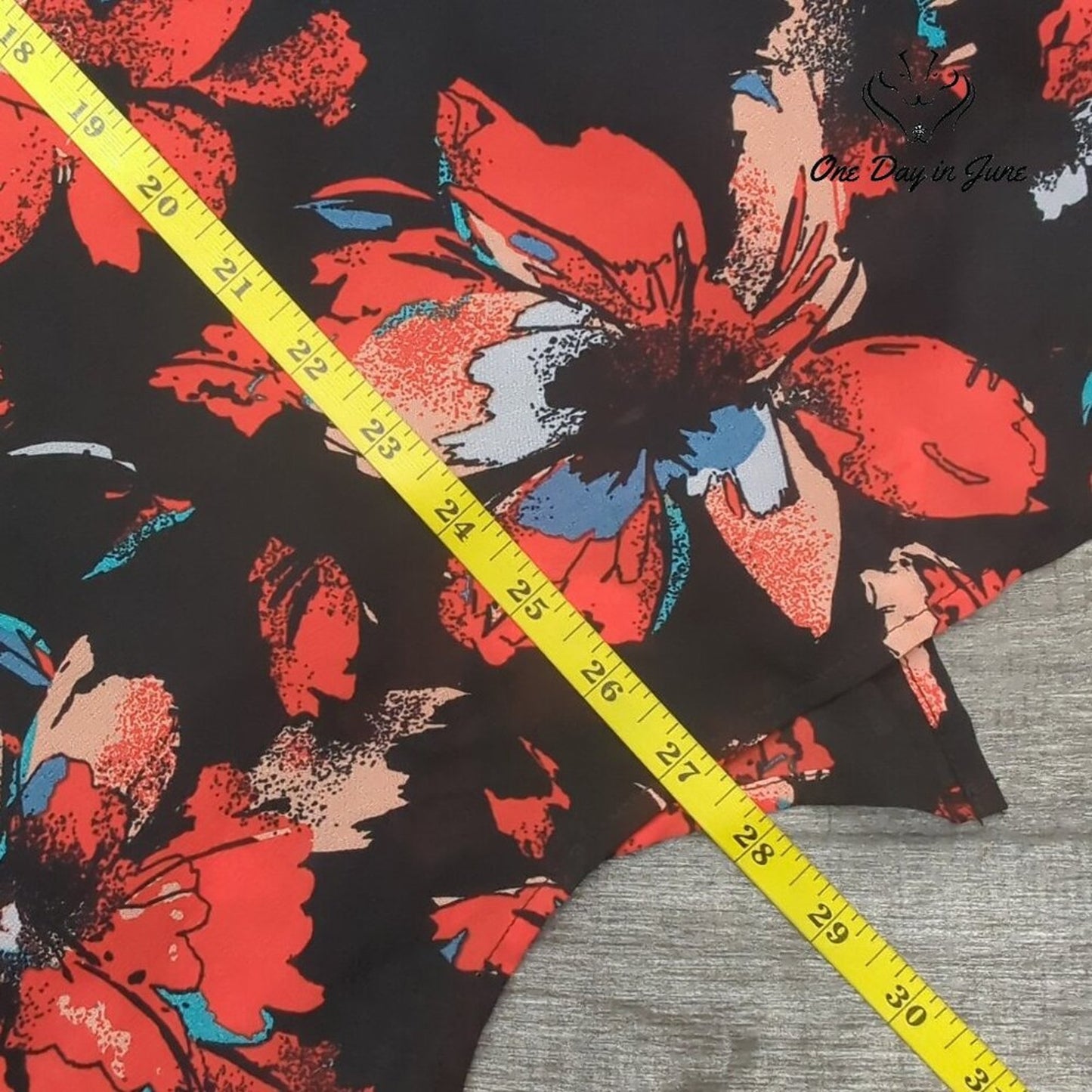Chasing Charlie Racerback Tank Top Black Orange Floral Lace Strap NWT Size S