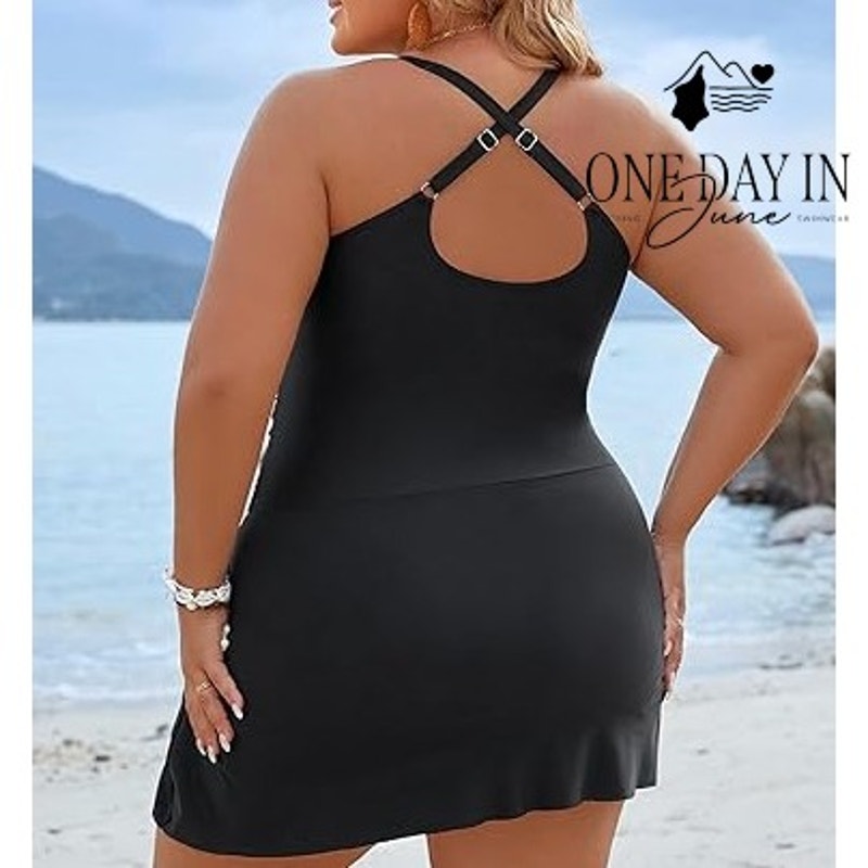 Blooming Jelly Plus Size Swimdress One Piece Swimsuit Size 4XL