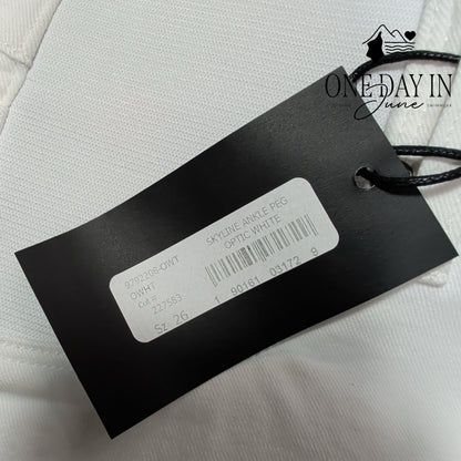 Paige Skyline Ankle Peg Skinny Jeans Optic White NWT Size 2 (26)