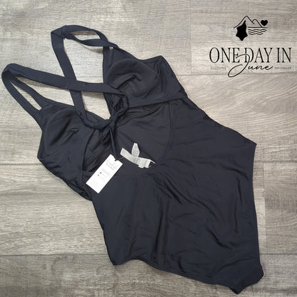 Cupshe V Front Tummy Control One Piece Swimsuit Size L