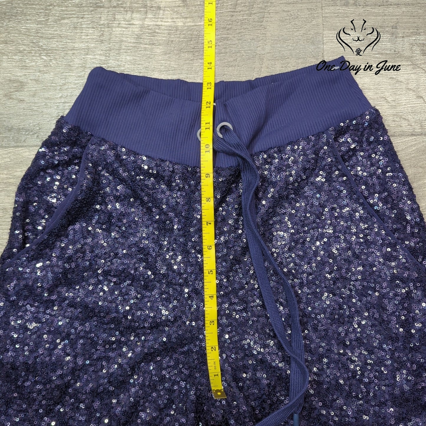 Susana Monaco Sequin Drawstring Jogger Pants Size XS