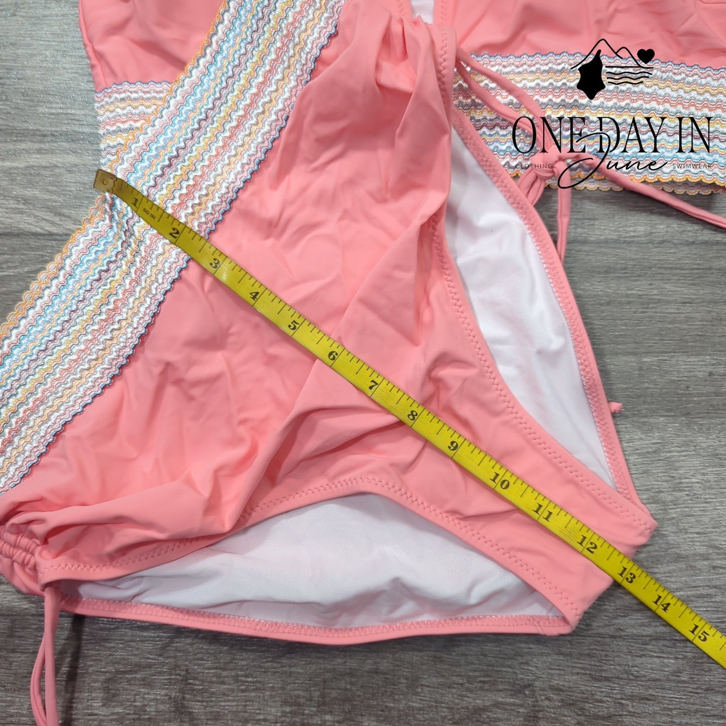 Blooming Jelly High Waist Bikini Swimsuit Size L