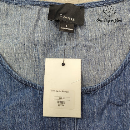Lumiere Sleeveless Denim Romper Size L