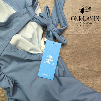 Cupshe Tie Back Tummy Control One Piece Swimsuit Size M