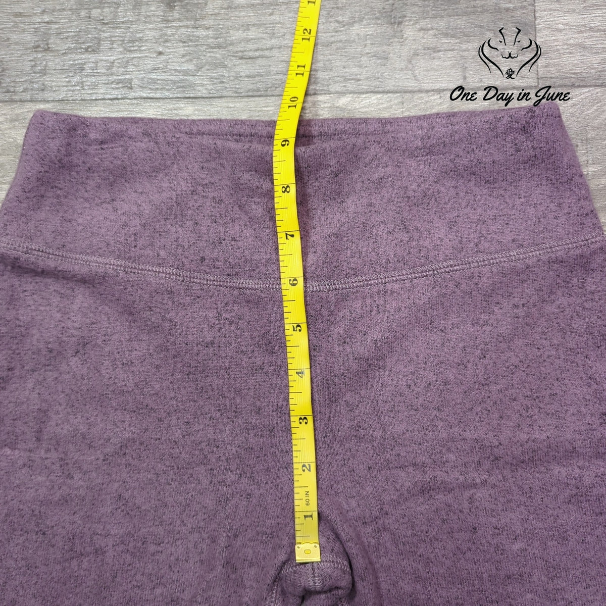 R+R The High Waisted Brushed Leggings Purple Heather NWT Size L