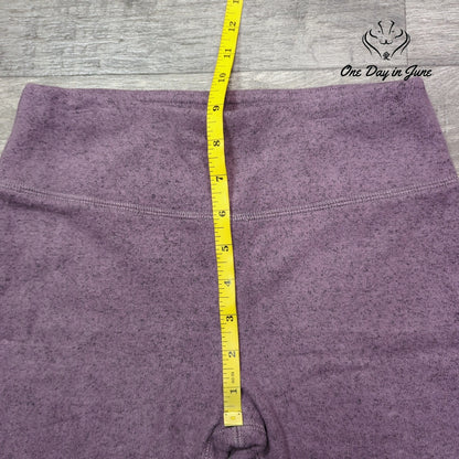 R+R The High Waisted Brushed Leggings Purple Heather NWT Size L