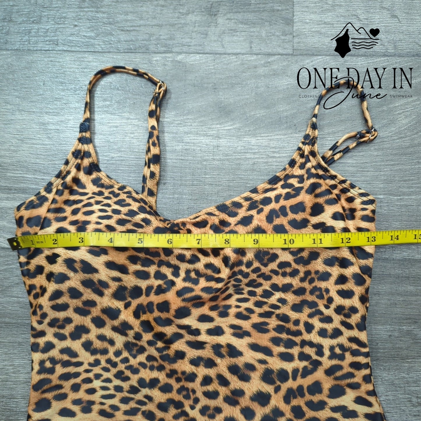 Aleumdr Leopard Print One Piece Swimsuit Size S