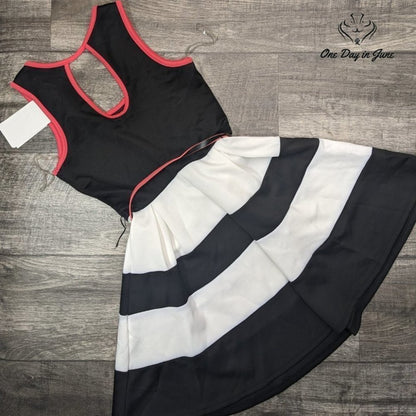 Three Pink Hearts Juniors Striped Sleeveless Belted Dress Size XS