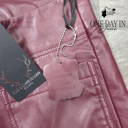 Bod & Christensen Stream Leather Bootcut Pants Size 8