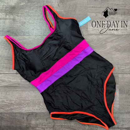 Popvil Colorblock One Piece Swimsuit Size XL