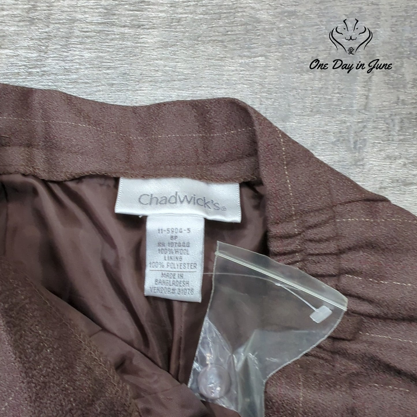 Chadwick's Petite Pin Striped Wool Pants Size 8P
