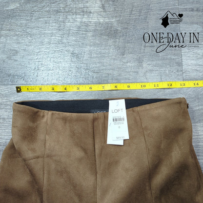 Loft Suede Like Ankle Pants Size 0