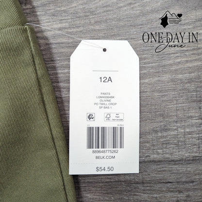 Wonderly Twill Crop Pants Size 12