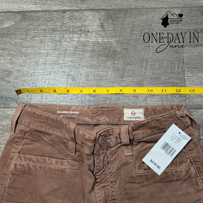 AG Adriano Goldschmied Tailored Quinne High Rise Flare Velvet Pants NWT Size 4
