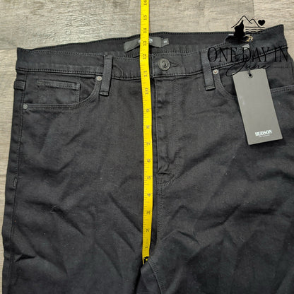 Hudson Barbara High Rise Super Skinny Jeans Black Stretch NWT Size 14 (32)