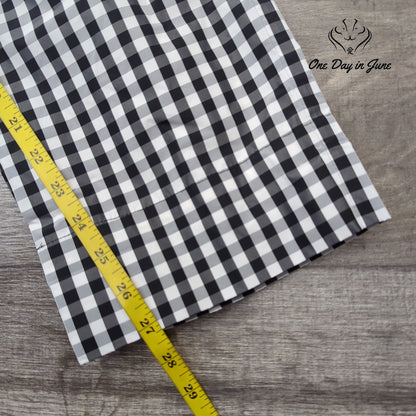 LIV Bottoms Pants Black White Gingham Check Ankle Straight Leg NWT Size S