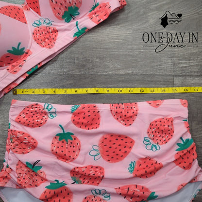 CharmLeaks Halter Molded Cup High Waisted Bikini Size 2XL