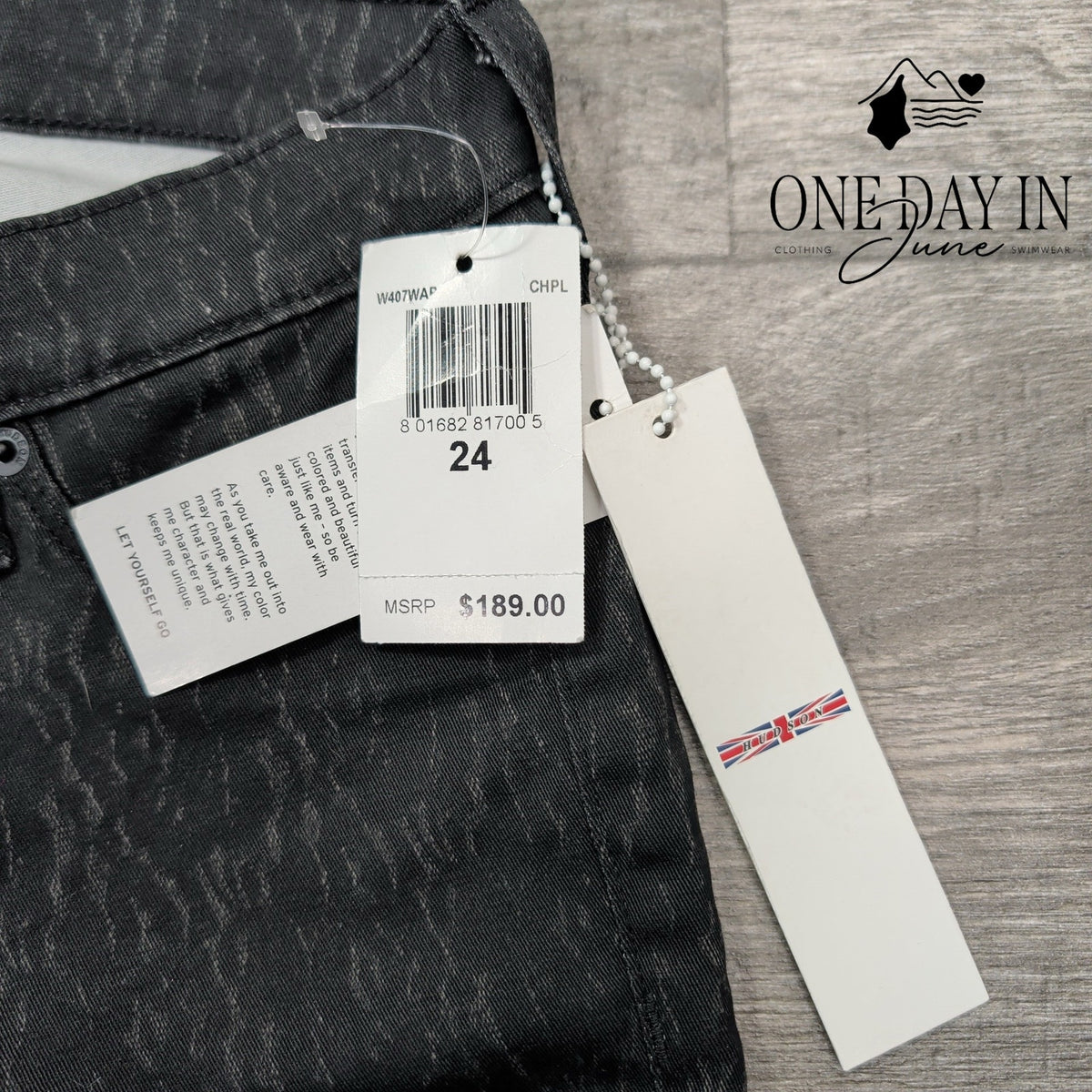 Hudson Krista Super Skinny Jeans Black CHPL Pattern NWT $189 Size 00 (24)