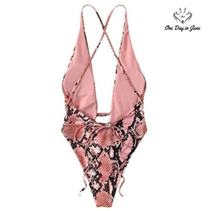 Soly Hux Deep V Criss Cross One Piece Size L