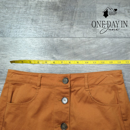 Loft Button Front Pencil Skirt Size 0