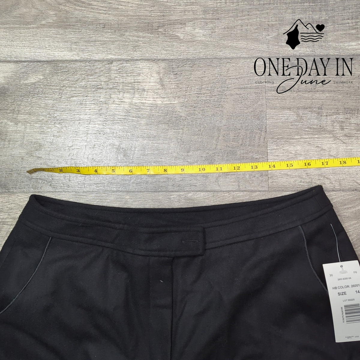 harve' benard Wool Straight Leg Dress Pants Black NWT $90 Size 14