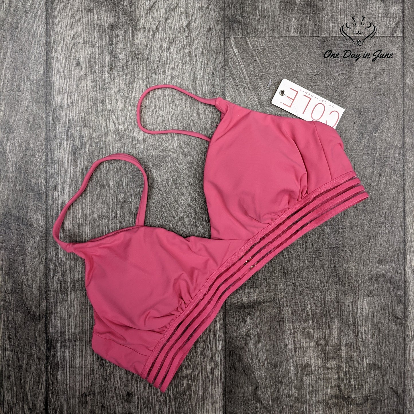 Cole of California Standard Bralette Bikini Top Swimwear Size M