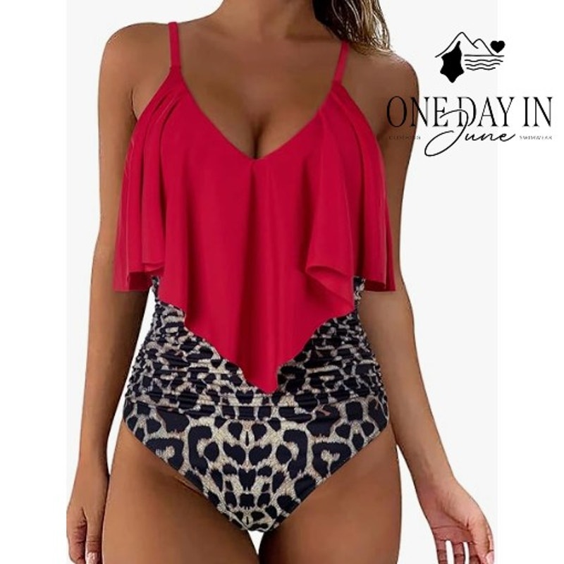 CharmLeaks Flounce Tummy Control One Piece Swimsuit Size XL