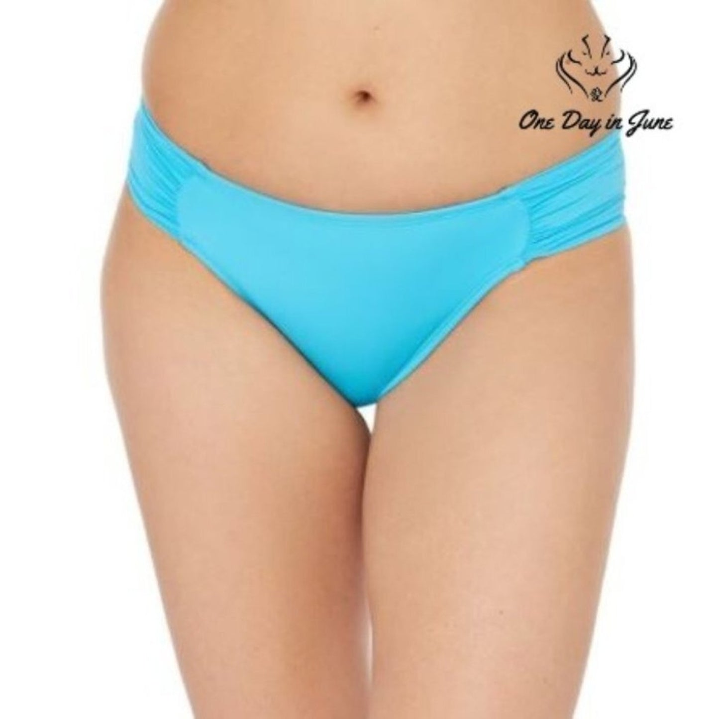 La Blanca Island Goddess Shirred Hipster Bikini Bottom Size 8