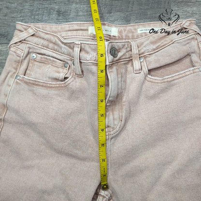 Cleo + Wolf High Rise Straight Distressed Jeans Size 28 (6)