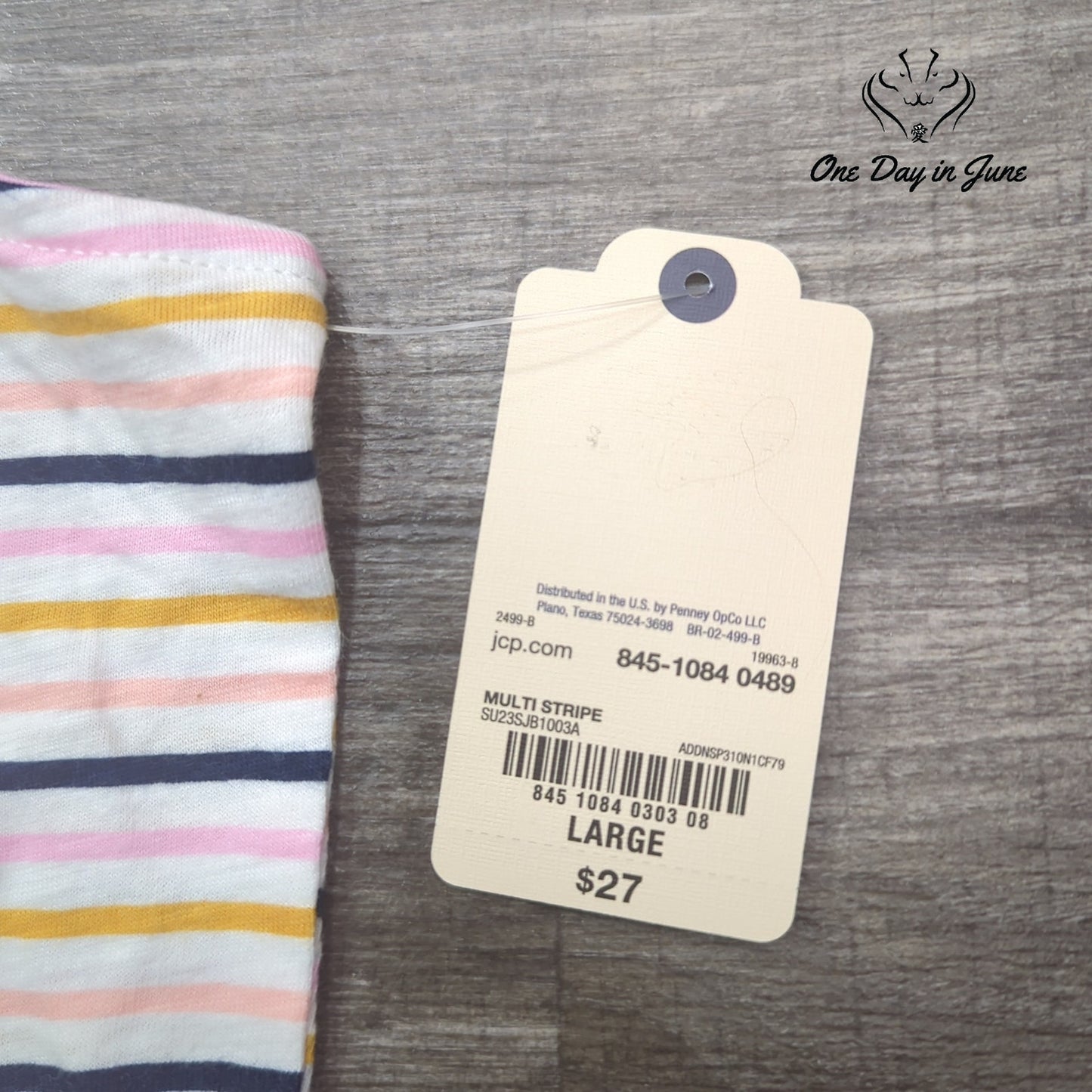 St. John's Bay Striped Tank Top Size L