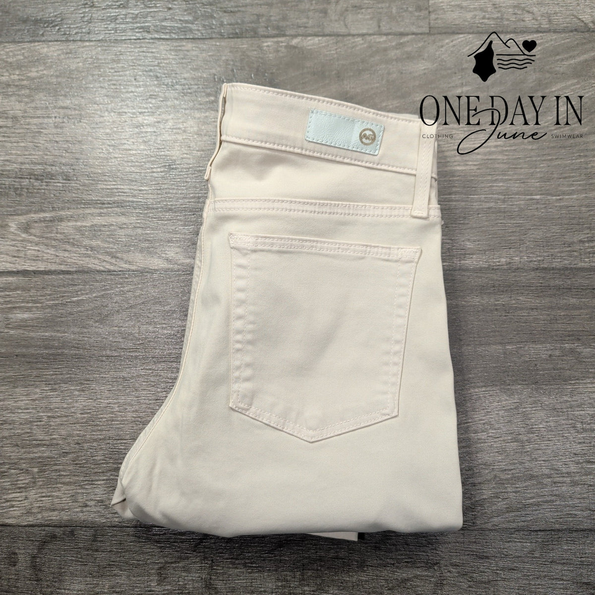 AG Adriano Goldschmied Farrah High Rise Skinny Jeans Cream Stretch NWT Size 4