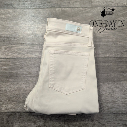 AG Adriano Goldschmied Farrah High Rise Skinny Jeans Cream Stretch NWT Size 4