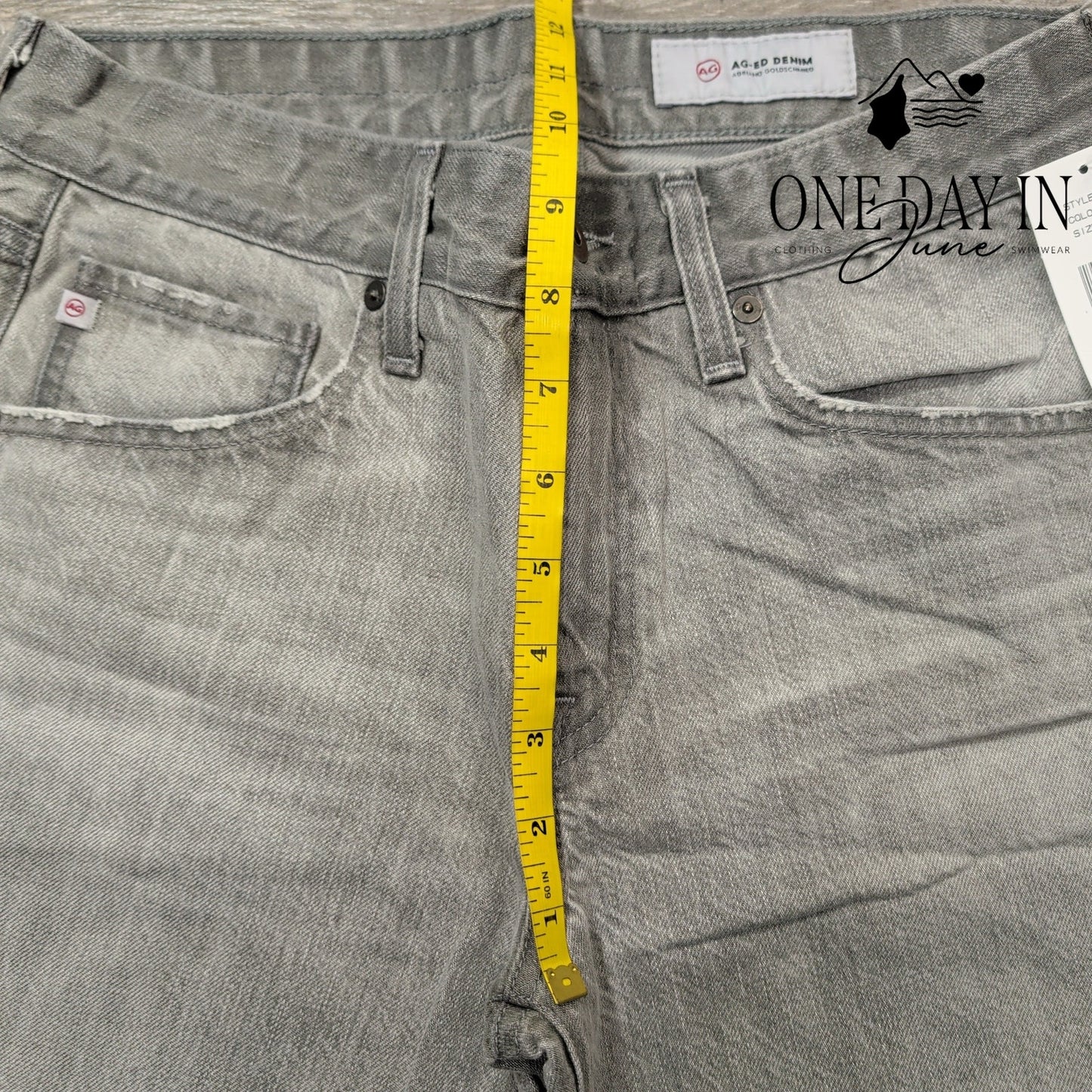 AG Adriano Goldschmied Straight Leg Jeans Gray Denim NWT $215 Size 4 (27)