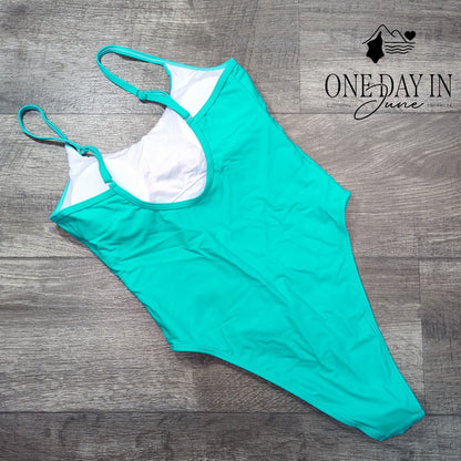 Aleumdr High Cut Cheeky One Piece Swimsuit Size S