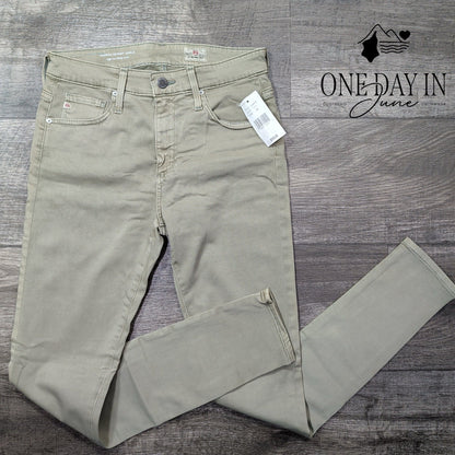 AG Adriano Goldschmied Farrah Skinny Ankle Jeans Sage Green NWT Size 2 (26)