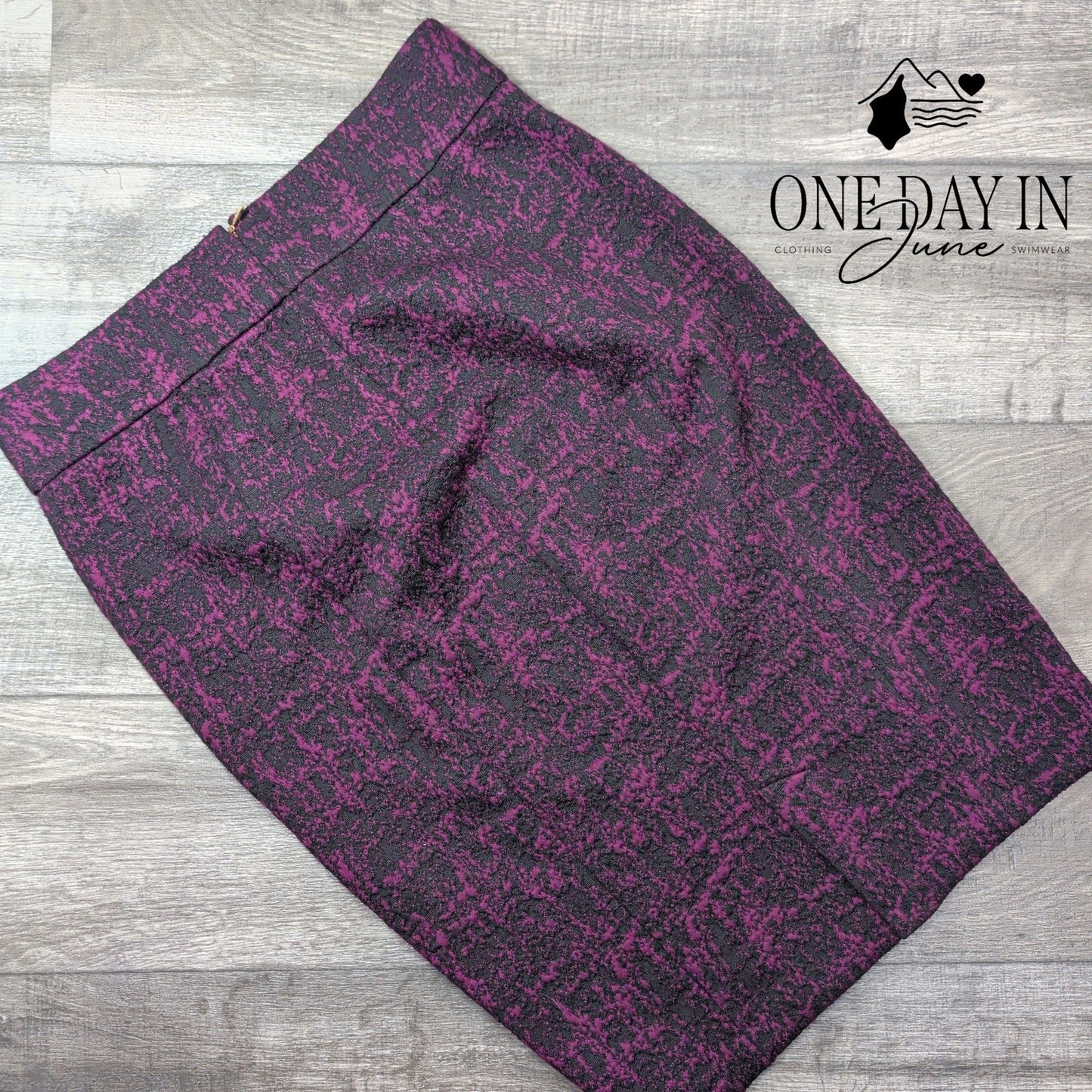 Christian Siriano Lane Bryant Pencil Skirt Purple Black Jacquard NWT Size 18