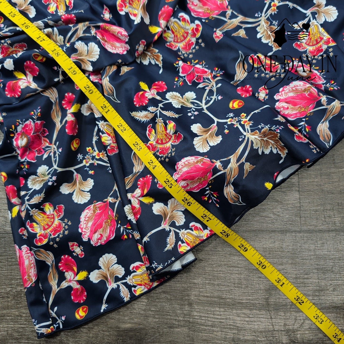 Cosaka Floral Swim Dress Womens One Piece Skirted Tummy Control NWT Size S