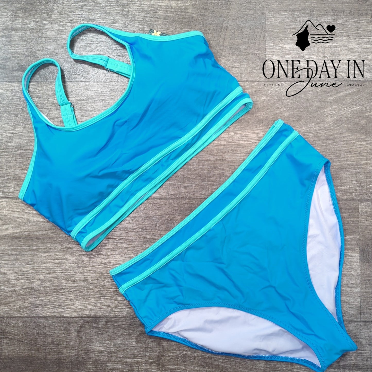 Blooming Jelly Crop Bikini Swimsuit Size XL