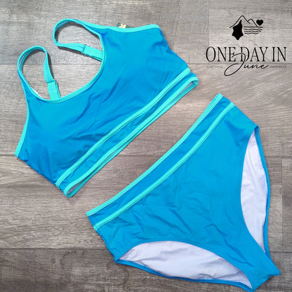 Blooming Jelly Crop Bikini Swimsuit Size XL