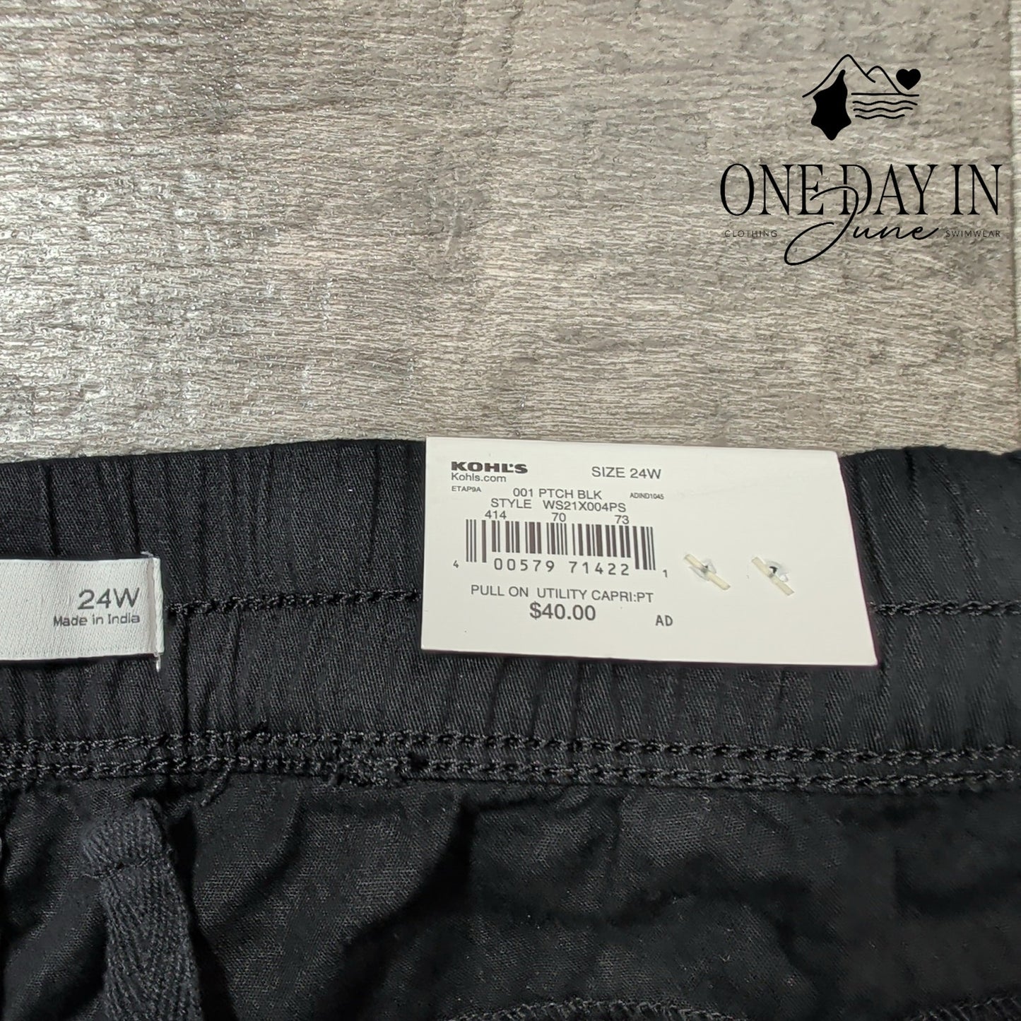 Sonoma Plus Size Pull On Utility Capri Pants Size 24W