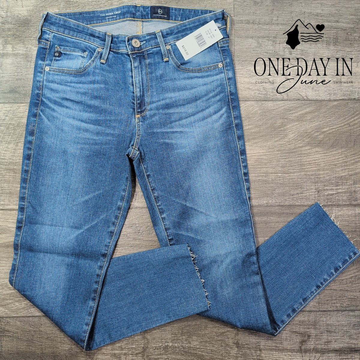 AG Adriano Goldschmied The Prima Crop Cigarette Jeans Blue NWT Size 4 (27)