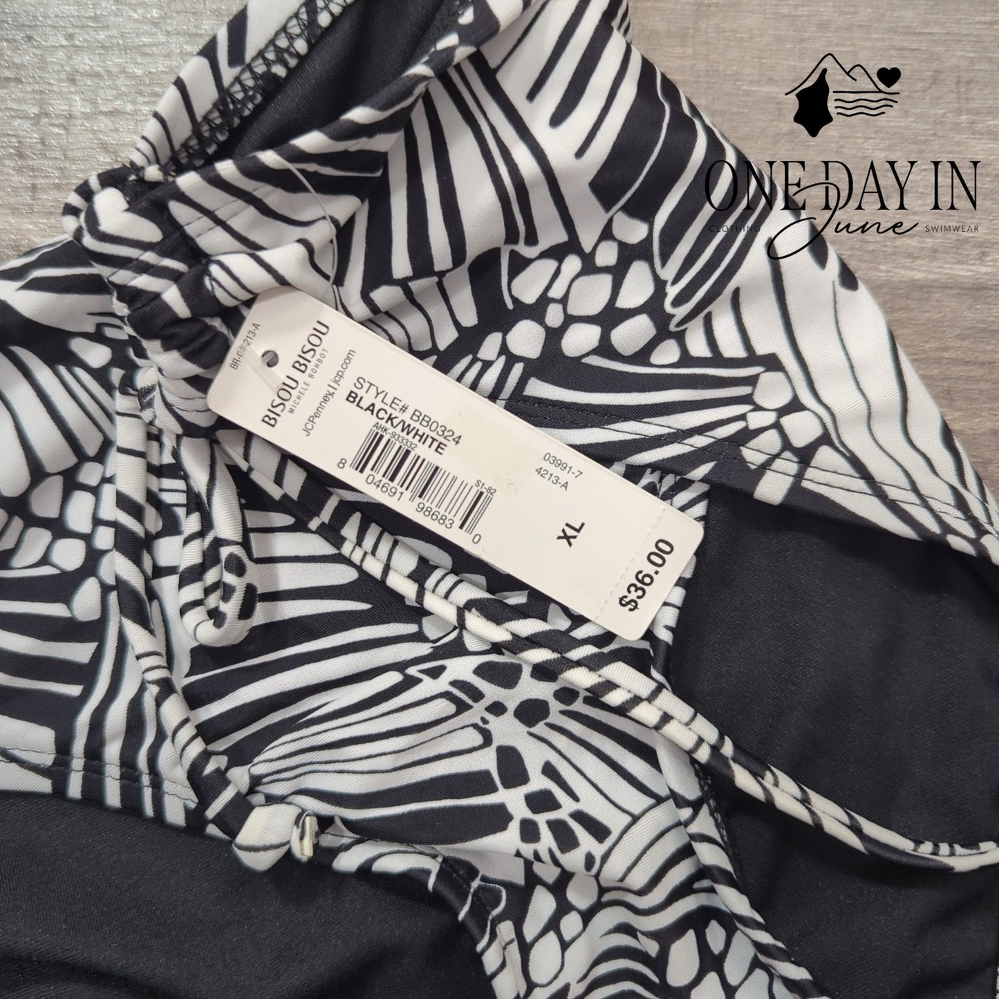 Bisou Bisou Tie Side Bikini Swimsuit Size XL