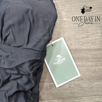 Eomenie Tie Back One Piece Swimsuit Size M