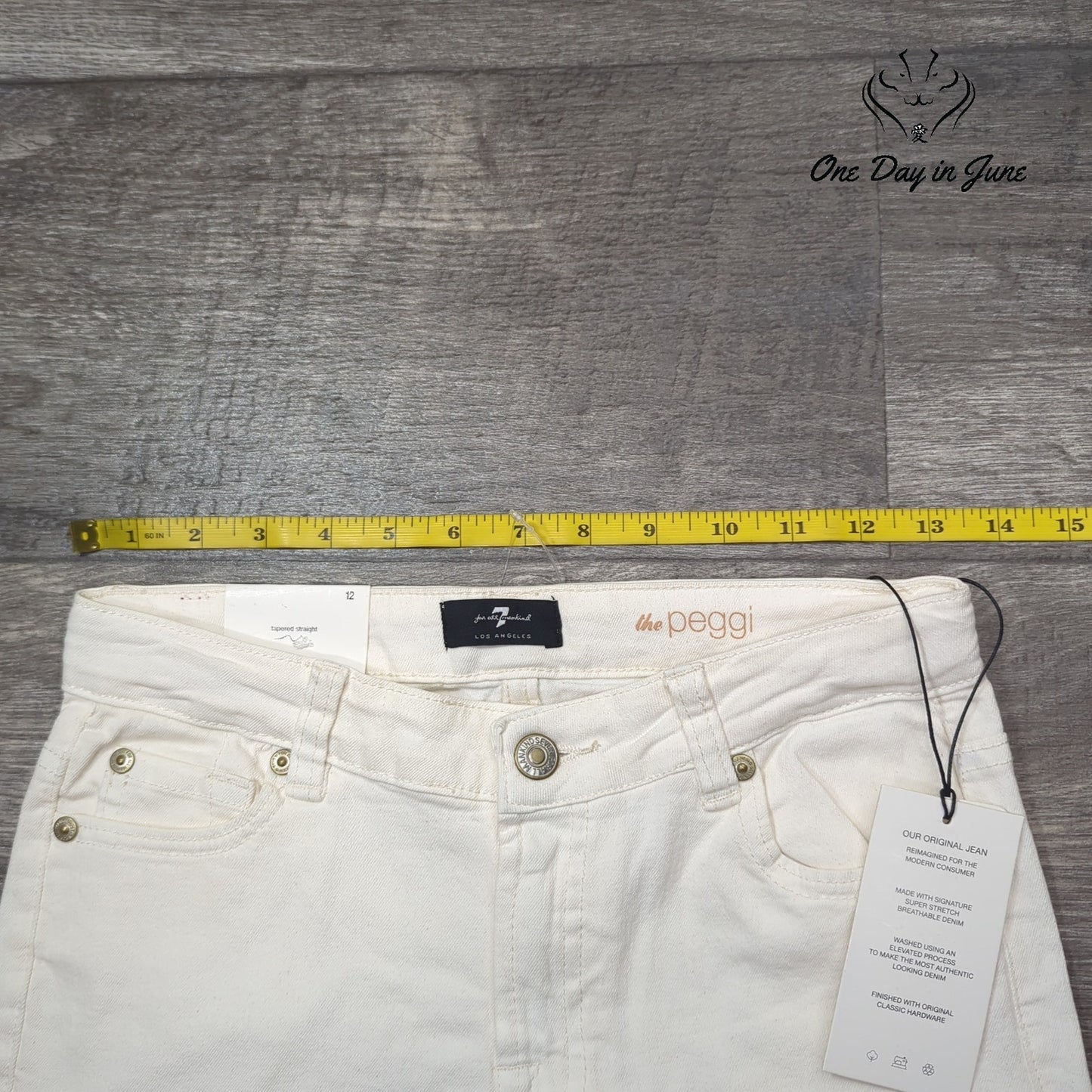 7 For All Mankind Girls The Peggi Straight Tapered Jeans Size 12